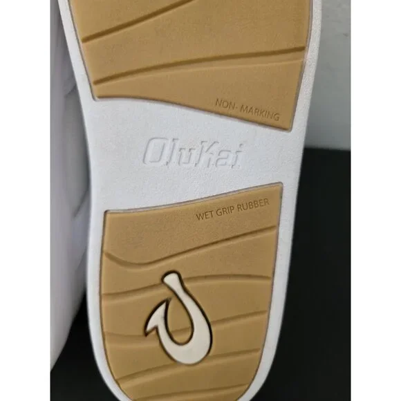 OluKai Kīlea Women’s Classic Court White Leather Sneakers Sz 7.5 - Picture 8 of 9